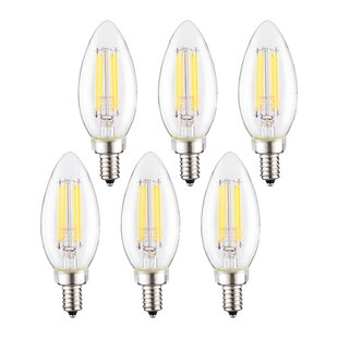 TORCHSTAR 60 Watt Equivalent C11 E12/Candelabra Dimmable 2700K LED Bulb (Set of 6)