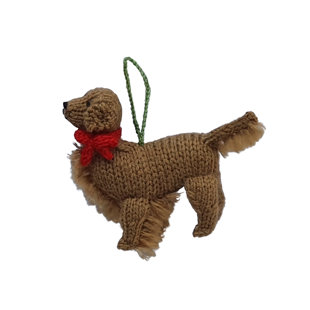 Arcadia Home Golden Retriever Hand-Knit Ornament