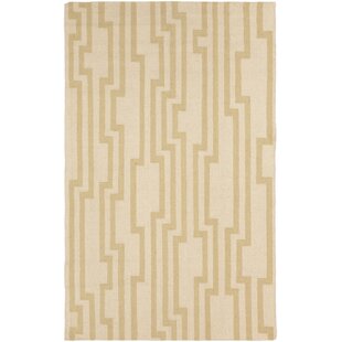 CANDICE OLSON RUGS Market Place Geometric Handwoven Wool Beige Area Rug