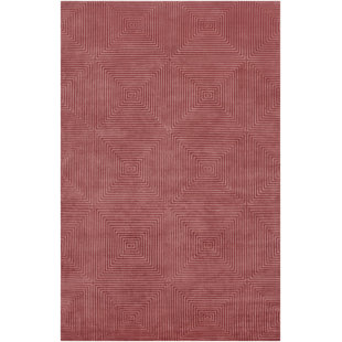 CANDICE OLSON RUGS Luminous Handmade Hand-Knotted Wool Raspberry Rug