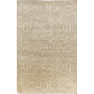 CANDICE OLSON RUGS Luminous Handmade Hand-Knotted Wool Black/Beige/Khaki Rug