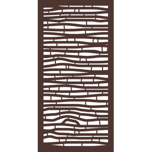 OUTDECO 48'' H x 24'' W Brown Composite Fence Panels