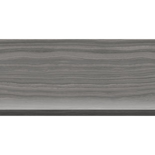 PIXL Coffee Talk 12'' L x 6'' W Porcelain Stone Look Cove Base Tile Trim (Set of 12)