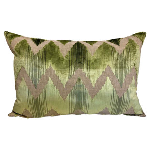 METROHOUSE DESIGNS Lee Jofa Chevron Velvet Throw Pillow