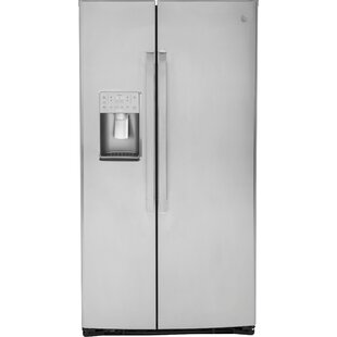 GE PROFILE™ 35.75" Side by Side 25.3 cu. ft. Energy Star Refrigerator with Fingerprint Resistant Finish