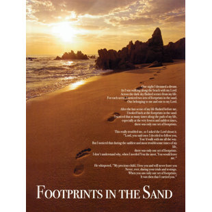 TRI-SEVEN ENTERTAINMENT Footprints in the Sand - Unframed Print on Paper