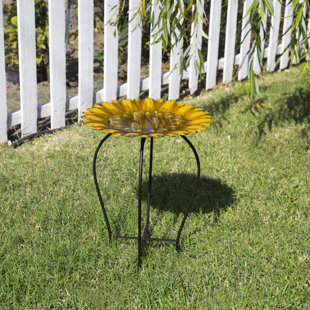 AUGUST GROVE® Arcadia Iron Mosaic Birdbath