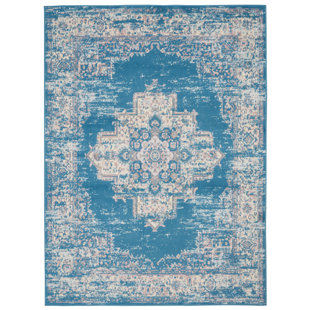 NOURISON Teppich Susan in Blau/Elfenbein