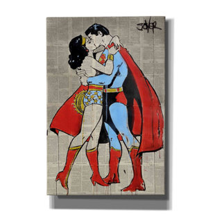 EPIC GRAFFITI Super Love Framed On Canvas by Loui Jover Print