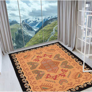 ISABELLINE One-of-a-Kind 8'7" X 11'5" New Age Wool Area Rug in Tan/Black