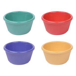 Elite Global Solutions Ramekins/Brazil 0.13 Qt. Melamine Round Ribbed Ramekin (Set of 12)