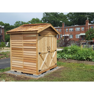 CEDARSHED Rancher 6 ft. W x 6 ft. D Solid and Manufactured Wood Storage Shed