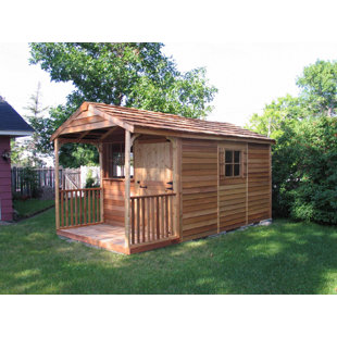 CEDARSHED Clubhouse Gable 8 ft. W x 16 ft. D Solid and Manufactured Wood Storage Shed