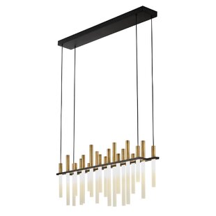 FREDRICK RAMOND Echo 20 - Light Dimmable LED Kitchen Island Geometric Chandelier