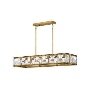 FREDRICK RAMOND Jolie 1 - Light Heritage Brass LED Kitchen Island Pendant