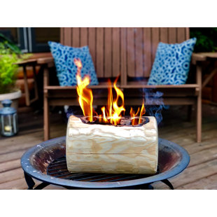 TIMBERTOTE Tripletorch One Log Campfire Fireplace Wood Log Fire Pit