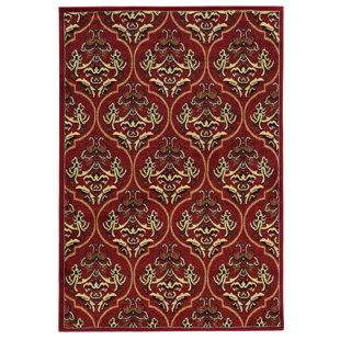LINON RUGS Elegance Red Rug