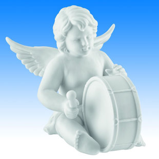 DIE SAISONTRUHE Dekorationsfigur Engel mit Basstrommel McMillian