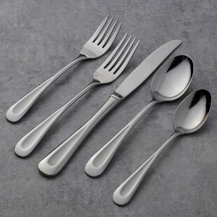 Oneida Satin Sand Dune 45 Piece Everyday Flatware Set, Service For 8