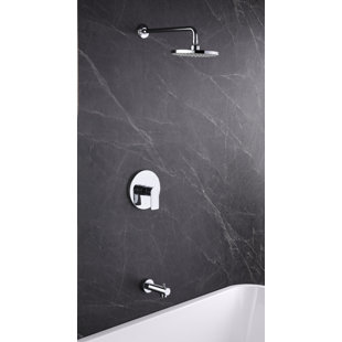 ULTRA FAUCETS Wedge Single Handle Tub and Shower Faucet with Pressure Balanced Valve