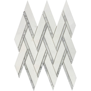 BELLUNO DESIGNS Celest 2" x 6" Herringbone Mosaic Wall Tile