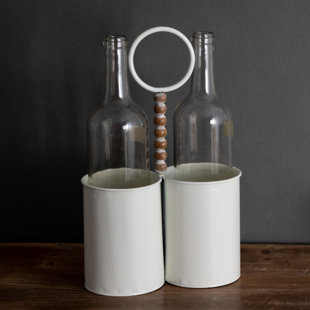 FORESIDE HOME & GARDEN Metal Wine Carrier