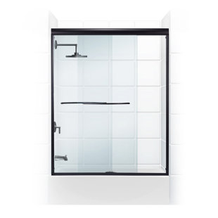 COASTAL SHOWER DOORS Paragon Series 60" x 58" Sliding Frameless Tub Door