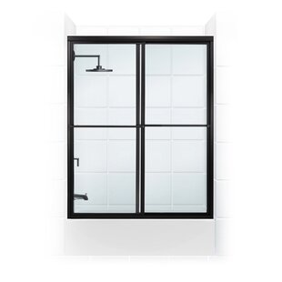 COASTAL SHOWER DOORS Newport Series 53" x 56" Sliding Framed Tub Door