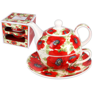 Promaster Gifts 10oz. Stovetop Safe Floral Teapot (Set of 2)
