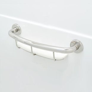 ELCOMA Life Line Shower Shelf Grab Bar / Size: 18" W