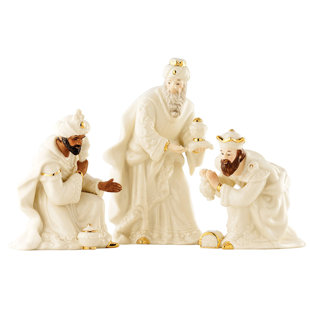 BELLEEK HOME 3 Piece Christmas Three Kings Set
