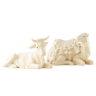 BELLEEK HOME 2 Piece Christmas Manger Set