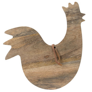 Foreside Home & Garden Mango Wood Hen Shaped Cutting Board