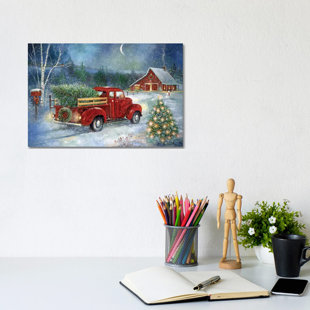 WAYFAIR SAMPLES Christmas Delivery by Ruane Manning - Print on Canvas