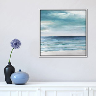 ICANVAS Blue Silver Shore II by Sally Swatland - Painting Print