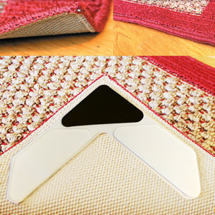 SLIPTOGRIP Dual Surface 0.18'' Thick Non Slip Rug Tape / Adhesive (Set of 8)