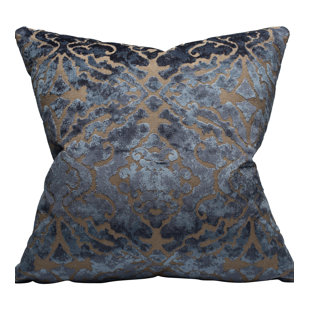 THE HOUSE OF SCALAMANDRE Porcelain Damask Reversible Throw Pillow