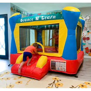 HULLABALLOO SALES Hullaballoo Bounce N Learn Commercial Bounce House with Blower