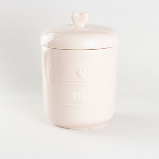 FIDO'S DINER Woof 2 lb Ceramic Treat Jar