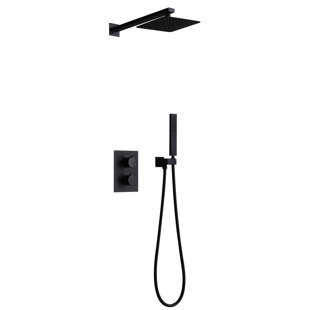 MODLAND Matte Black Thermostatic Complete Shower System