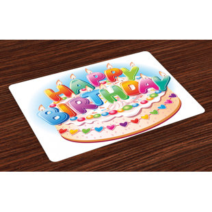 THE PARTY AISLE Tischset Birthday (Set besteht aus 4)