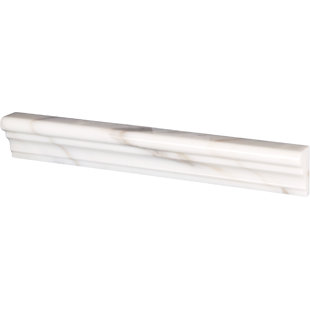 BELLUNO DESIGNS 12'' L x 2'' W Marble Chair Rail Tile Trim