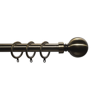 OPHELIA & CO. Lexi High-Grade Metal Adjustable 0.71cm Single Curtain Pole