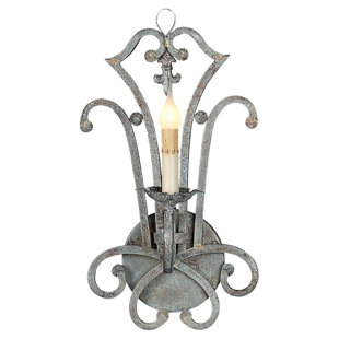 ELLAHOME Italian Wrought Iron Candle Wall Light