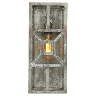 ELLAHOME Diamond Wrought Iron Flush Mounted Sconce