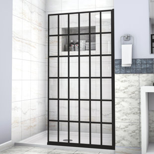 CHEETAH SOURCING 35" W x 72" H Frameless Fixed Glass Panel