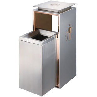 COSMOPOLITAN FURNITURE 21 Gallons Steel Open Pull Out Trash Can