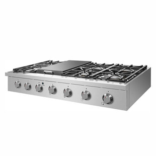 NXR Professional Ranges 48" Stainless Steel Gas 6 Burner Cooktop