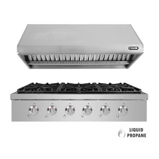 NXR Professional Ranges 2 Piece Kitchen Appliance Package with Gas Cooktop , and Under Cabinet Range Hood