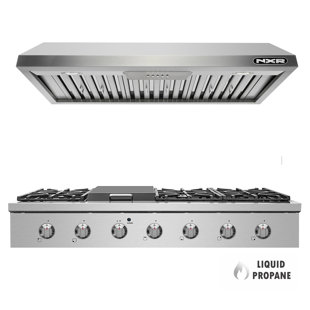 NXR Professional Ranges 2 Piece Kitchen Appliance Package with Gas Cooktop , and Under Cabinet Range Hood